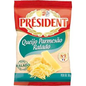 Queijo Ralado Parmesão Président Pacote com 50g